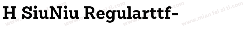 H SiuNiu Regularttf字体转换